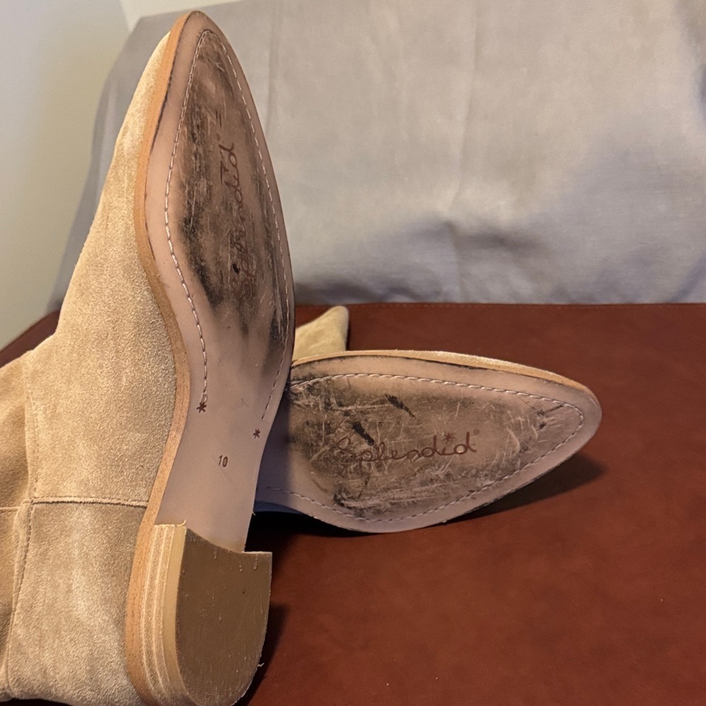 Splendid Light Brown Suede Ankle Boots - Picture 12 of 13